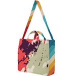 Abstract Colorful Pattern Square Shoulder Tote Bag