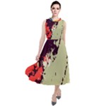 Abstract Colorful Pattern Round Neck Boho Dress