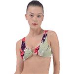 Abstract Colorful Pattern Ring Detail Bikini Top