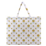 Uruguay Symbol Motif Pattern Zipper Large Tote Bag