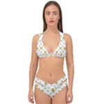 Uruguay Symbol Motif Pattern Double Strap Halter Bikini Set