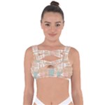 Off White Minimal Art Bandaged Up Bikini Top