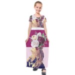 Flower Girl Kids  Short Sleeve Maxi Dress
