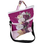 Flower Girl Fold Over Handle Tote Bag