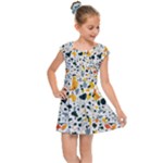 Abstract Seamless Pattern Kids  Cap Sleeve Dress