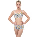 Abstract Seamless Pattern Layered Top Bikini Set
