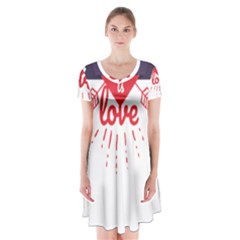 all you need is love Short Sleeve V