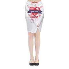 all you need is love Midi Wrap Pencil Skirt from ArtsNow.com
