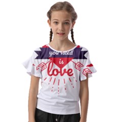 Kids  Cut Out Flutter Sleeves 