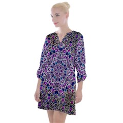 Open Neck Shift Dress 