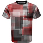 Abstract tiles, mixed color paint splashes, altered Men s Cotton Tee