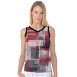 Abstract tiles, mixed color paint splashes, altered Women s Basketball Tank Top