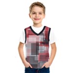 Abstract tiles, mixed color paint splashes, altered Kids  Basketball Tank Top