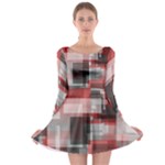 Abstract tiles, mixed color paint splashes, altered Long Sleeve Skater Dress