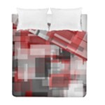Abstract tiles, mixed color paint splashes, altered Duvet Cover Double Side (Full/ Double Size)