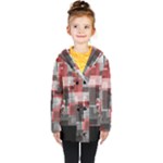 Abstract tiles, mixed color paint splashes, altered Kids  Double Breasted Button Coat