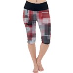 Abstract tiles, mixed color paint splashes, altered Lightweight Velour Cropped Yoga Leggings