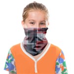 Abstract tiles, mixed color paint splashes, altered Face Covering Bandana (Kids)
