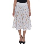 Cute Bunnies and carrots pattern, light colored theme Perfect Length Midi Skirt