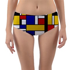 Reversible Mid-Waist Bikini Bottoms 