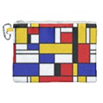 Stripes And Colors Textile Pattern Retro Canvas Cosmetic Bag (XL)