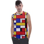 Stripes And Colors Textile Pattern Retro Men s Regular Tank Top