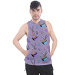 Japanese Ramen Sushi Noodles Rice Bowl Food Pattern Men s Sleeveless Hoodie