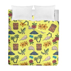 Tropical Island Tiki Parrots, Mask And Palm Trees Duvet Cover Double Side (Full/ Double Size) from ArtsNow.com