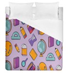 Back To School And Schools Out Kids Pattern Duvet Cover (Queen Size)