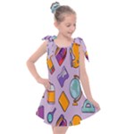 Back To School And Schools Out Kids Pattern Kids  Tie Up Tunic Dress