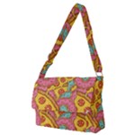 Fast Food Pizza And Donut Pattern Full Print Messenger Bag (M)