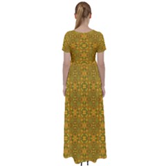 High Waist Short Sleeve Maxi Dress 