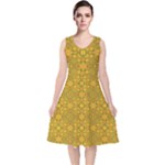 Togo (3) V-Neck Midi Sleeveless Dress 