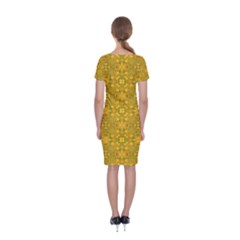 Classic Short Sleeve Midi Dress Back Classic Short Sleeve Midi Dress Back
