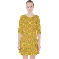 Quarter Sleeve Pocket Dress 