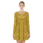 Togo (3) Long Sleeve Velvet V-neck Dress