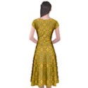 Cap Sleeve Wrap Front Dress 