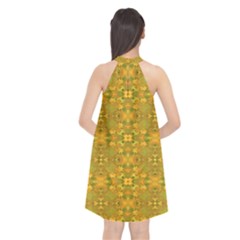 Halter Neckline Chiffon Dress  