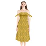 Togo (3) Shoulder Tie Bardot Midi Dress