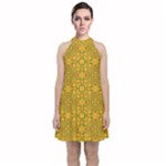 Togo (3) Velvet Halter Neckline Dress 