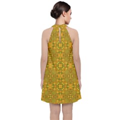 Velvet Halter Neckline Dress  