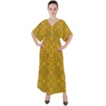 Togo (3) V-Neck Boho Style Maxi Dress