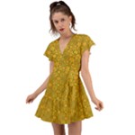 Togo (3) Flutter Sleeve Wrap Dress