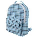 Sky blue tartan plaid pattern, with black lines Flap Pocket Backpack (Small)