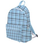 Sky blue tartan plaid pattern, with black lines The Plain Backpack