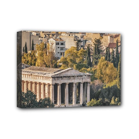 Athens Aerial View Landscape Photo Mini Canvas 7  x 5  (Stretched) from ArtsNow.com