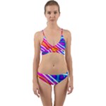 Pop Art Neon Wall Wrap Around Bikini Set