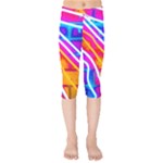 Pop Art Neon Wall Kids  Capri Leggings 