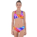 Pop Art Neon Wall Criss Cross Bikini Set