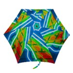 Pop Art Neon Wall Mini Folding Umbrellas